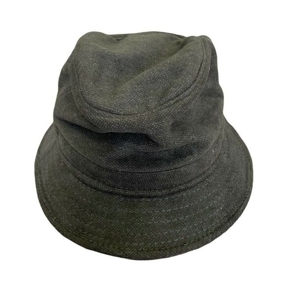 Mizen Head Mens Medium 100% cotton Heathered Brown Fedora Brimmed Hat size 7 1/8 - Picture 2 of 5